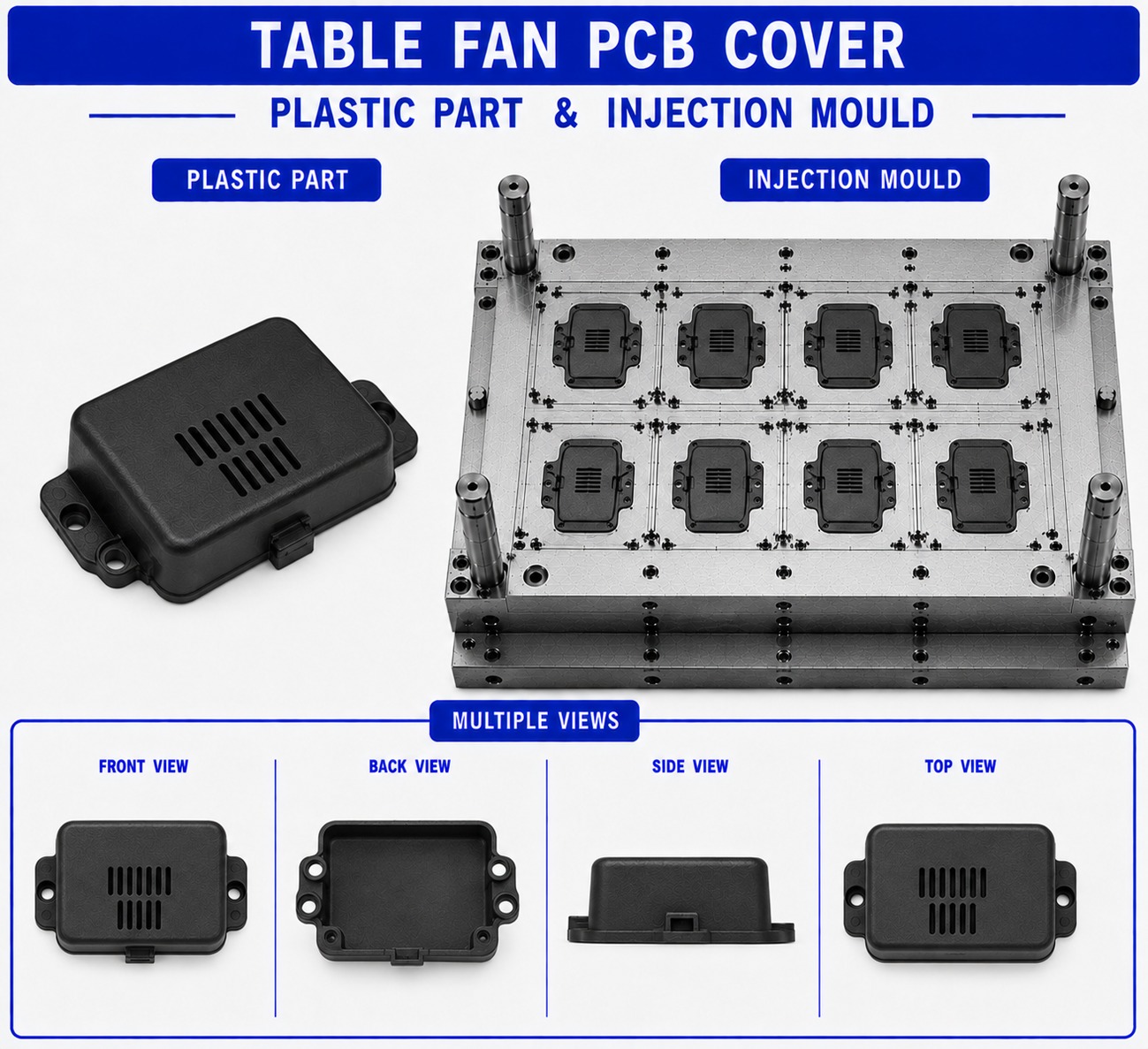 Table Fan Plastic Pcb Cover Mould and Moulding Service